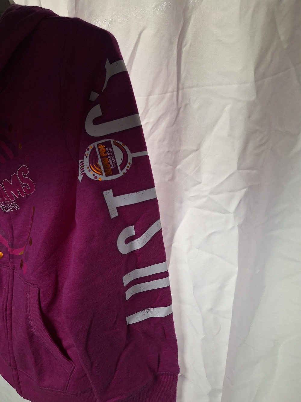 Justice Purple Charms Grape Zip-Up Hoodie - Picture 4 of 5